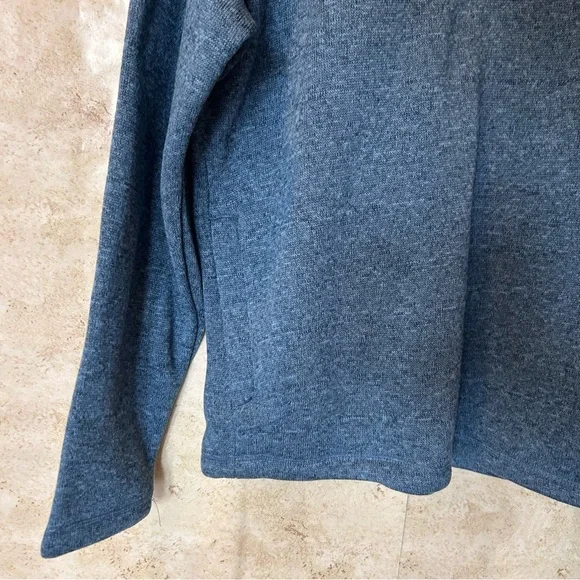 Eddie Bauer Men’s Fleece Pullover Blue Quarter Zip Outdoor Hiking Large - Picture 5 of 5